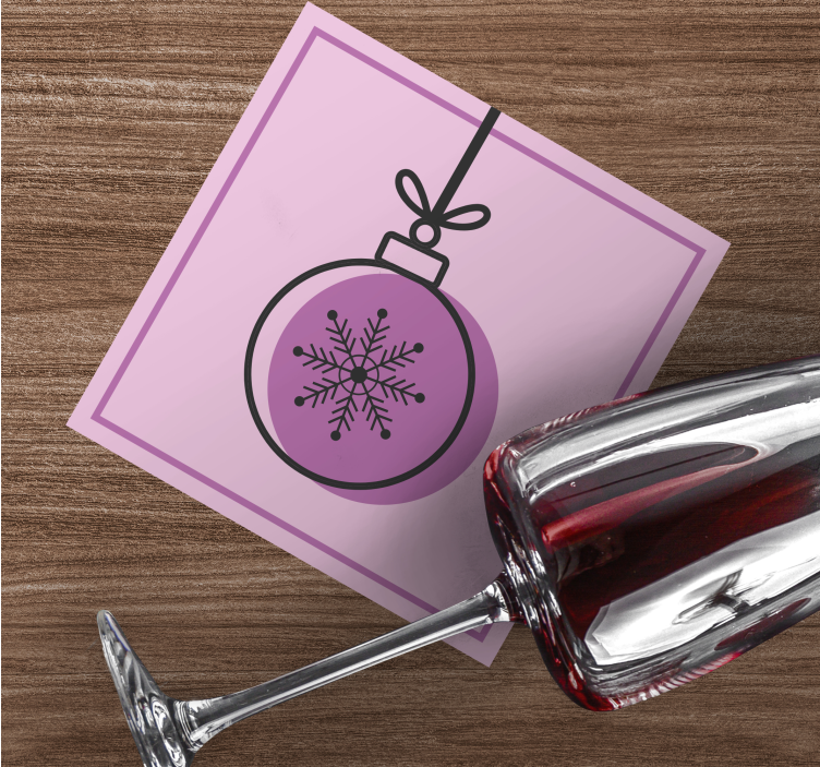 Posavasos navideño gráfico de copo de nieve - TenVinilo