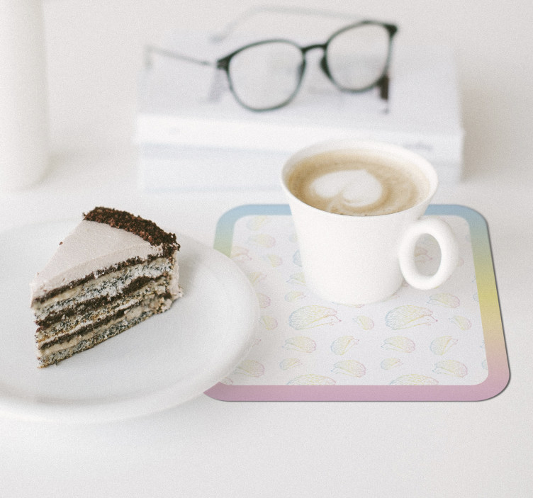 Posavasos personalizable con diseño de medusas coloridas - TenVinilo