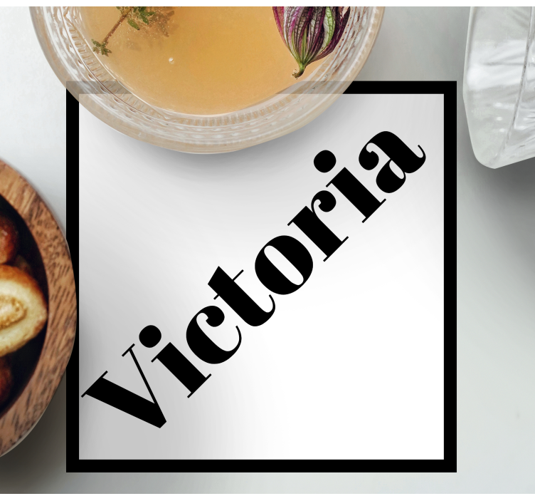 Posavasos personalizable con nombre personalizado - TenVinilo