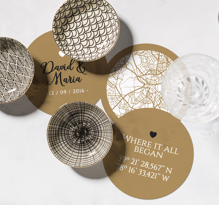 Posavasos personalizable "donde todo empezó" - TenVinilo