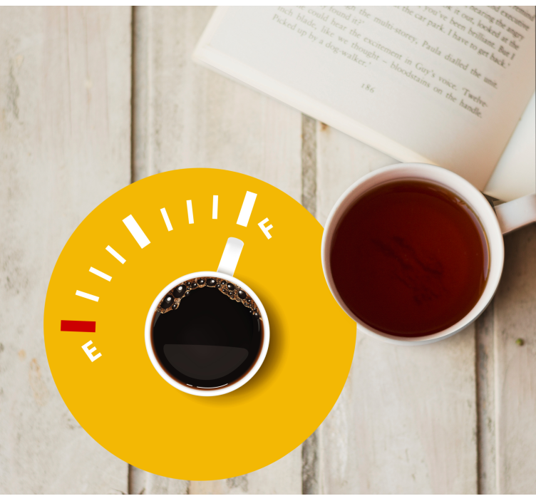 Posavasos personalizable indicador de nivel de café - TenVinilo
