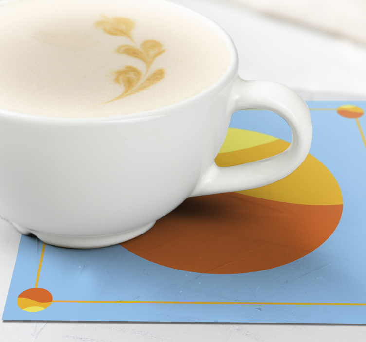 Posavasos textura campos de color circular vibrante - TenVinilo