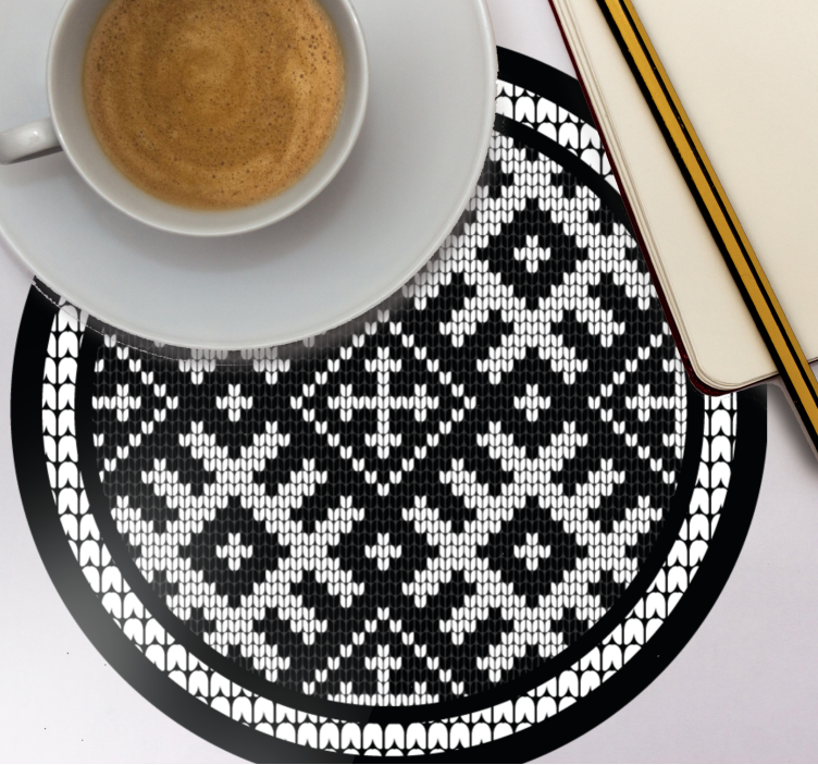 Posavasos textura diseño de punto tejido - TenVinilo