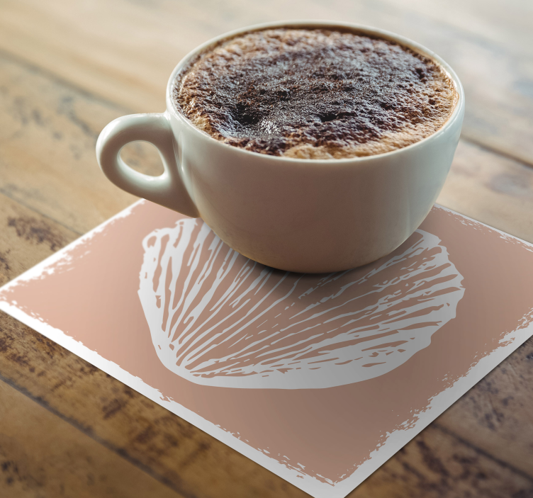 Posavasos textura elementos de patrón de concha - TenVinilo