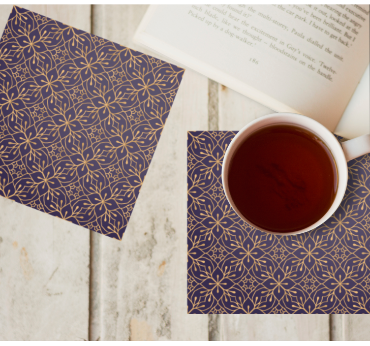 Posavasos textura estilo de flores - TenVinilo