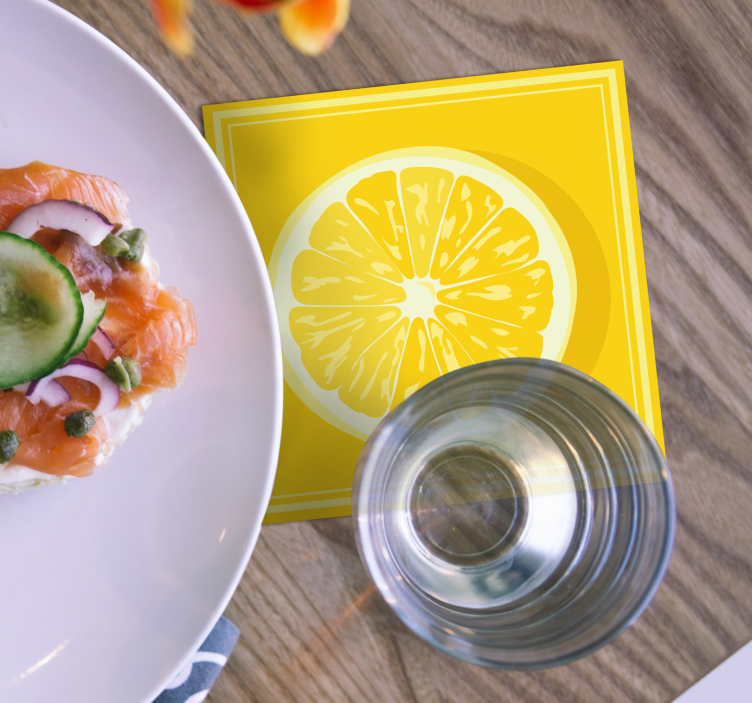 Posavasos textura estilo rodaja de cítrico - TenVinilo