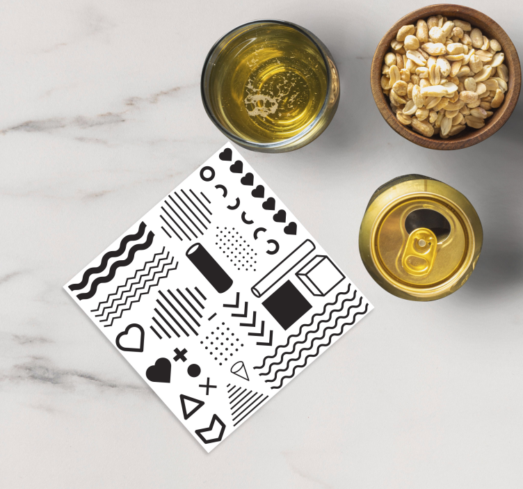 Posavasos textura exploración de formas geométricas - TenVinilo