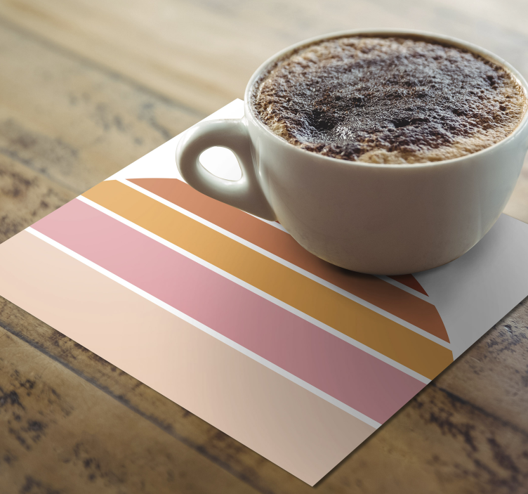 Posavasos textura forma de color en capas - TenVinilo