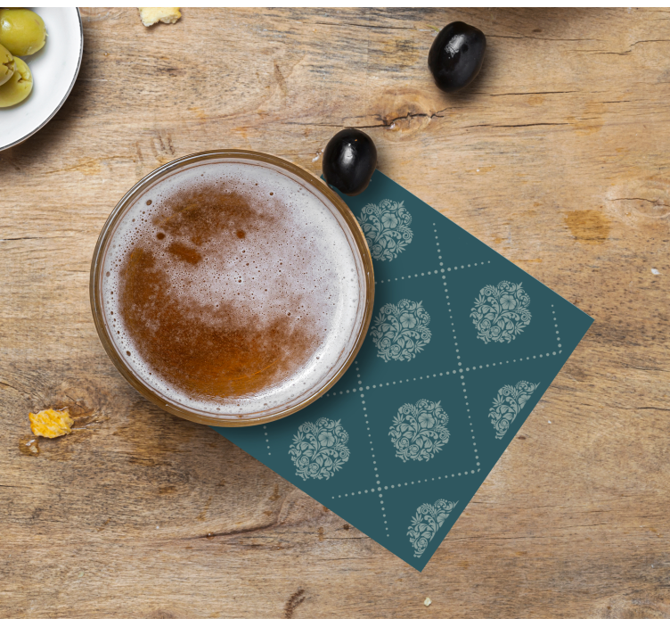 Posavasos textura motivo floral elegante - TenVinilo