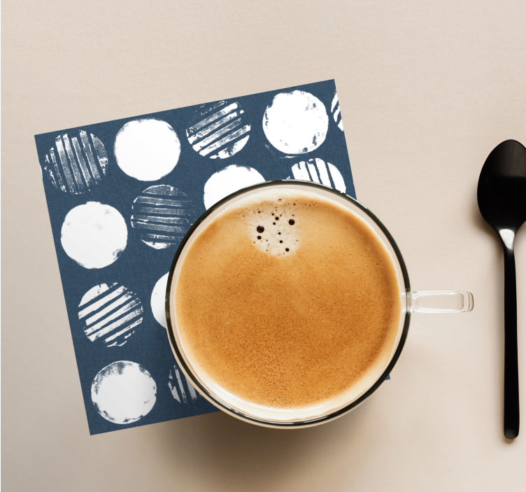 Posavasos textura patrón circular - TenVinilo