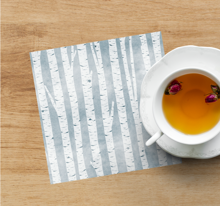 Posavasos textura patrón de Árbol de abedul - TenVinilo