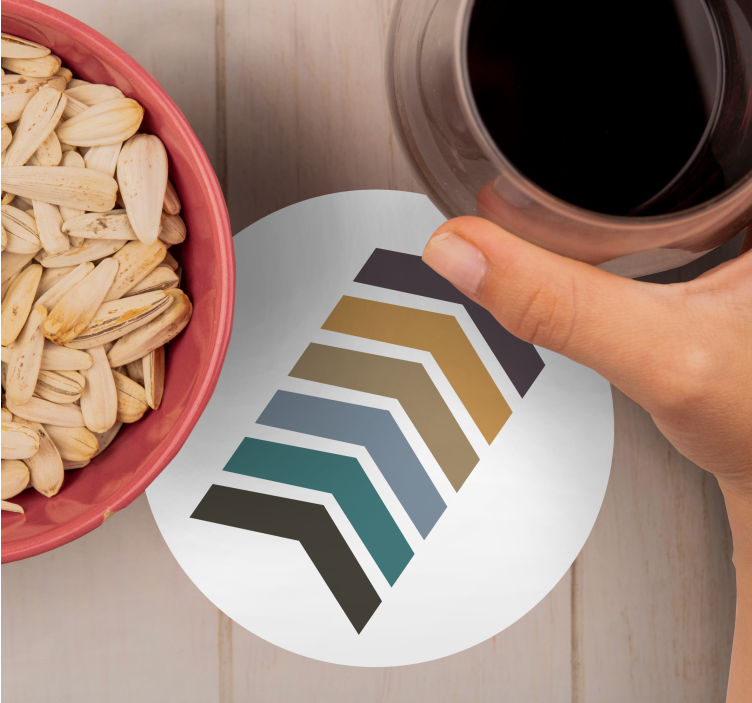 Posavasos textura patrón de chevron en capas - TenVinilo