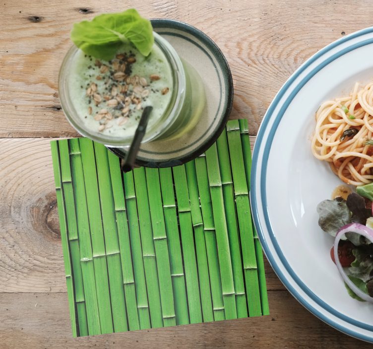 Posavasos textura patrón de textura de bambú - TenVinilo