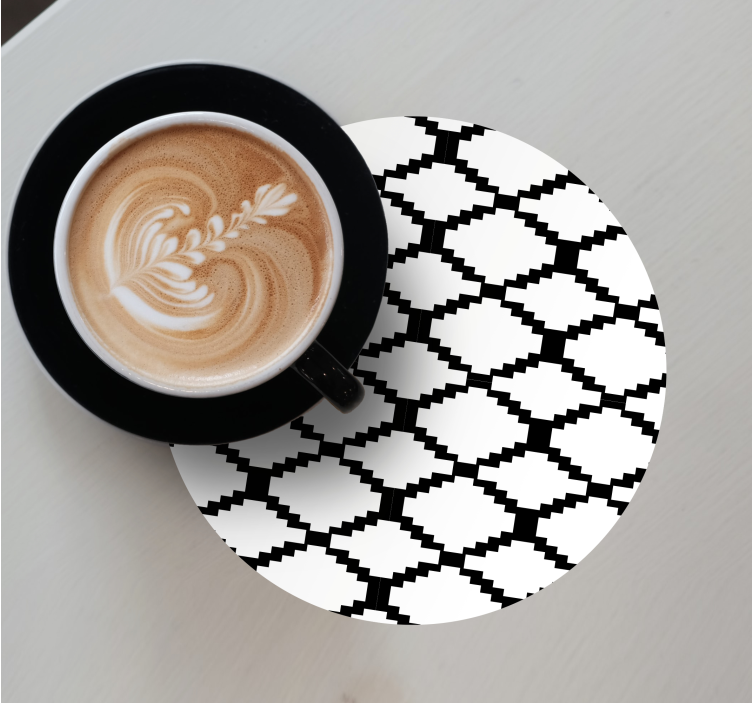 Posavasos textura patrón geométrico - TenVinilo