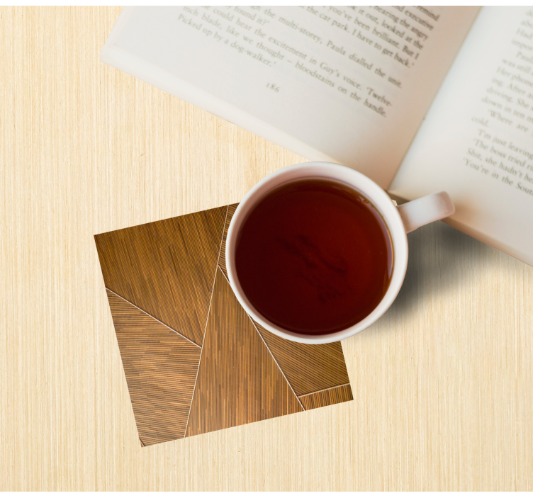 Posavasos textura patrón geométrico de madera - TenVinilo