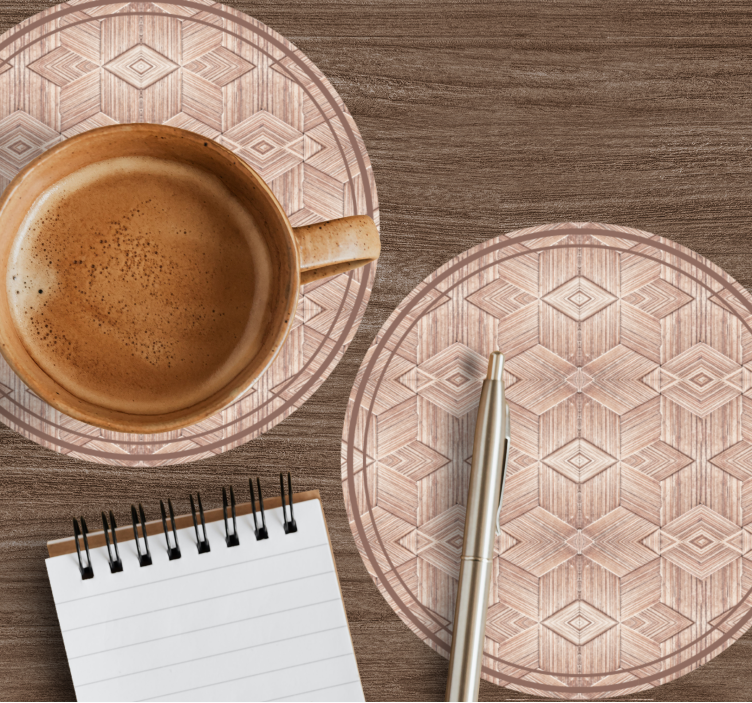 Posavasos textura superficie circular geométrica - TenVinilo