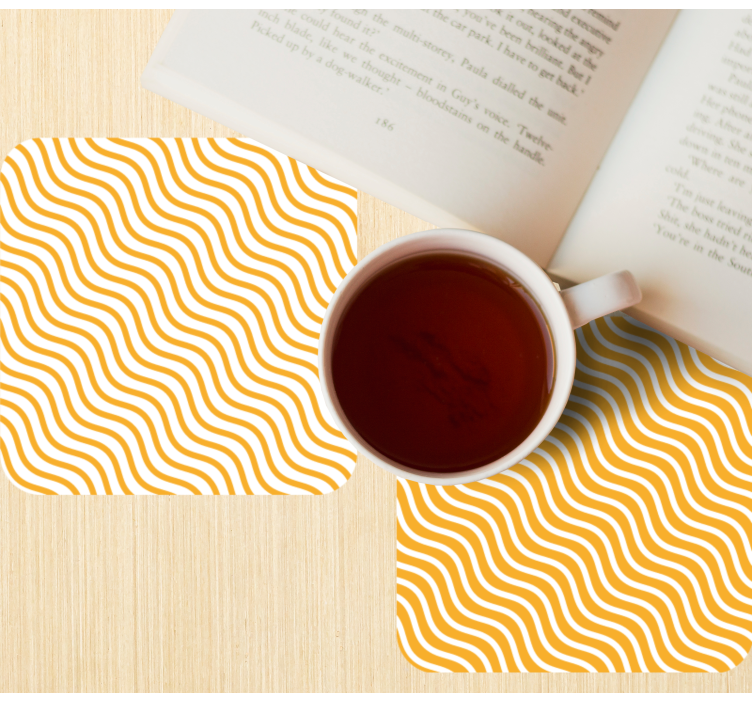 Posavasos textura superficie con patrón ondulado - TenVinilo