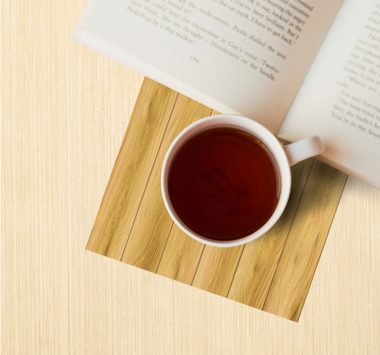 Posavasos textura tablones de madera - TenVinilo