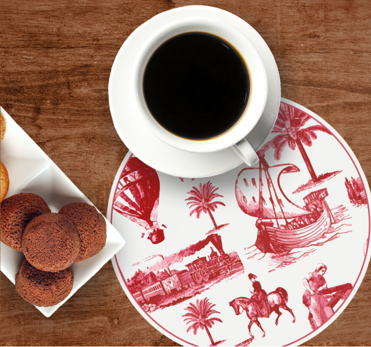 Posavasos vintage escena náutica vintage - TenVinilo