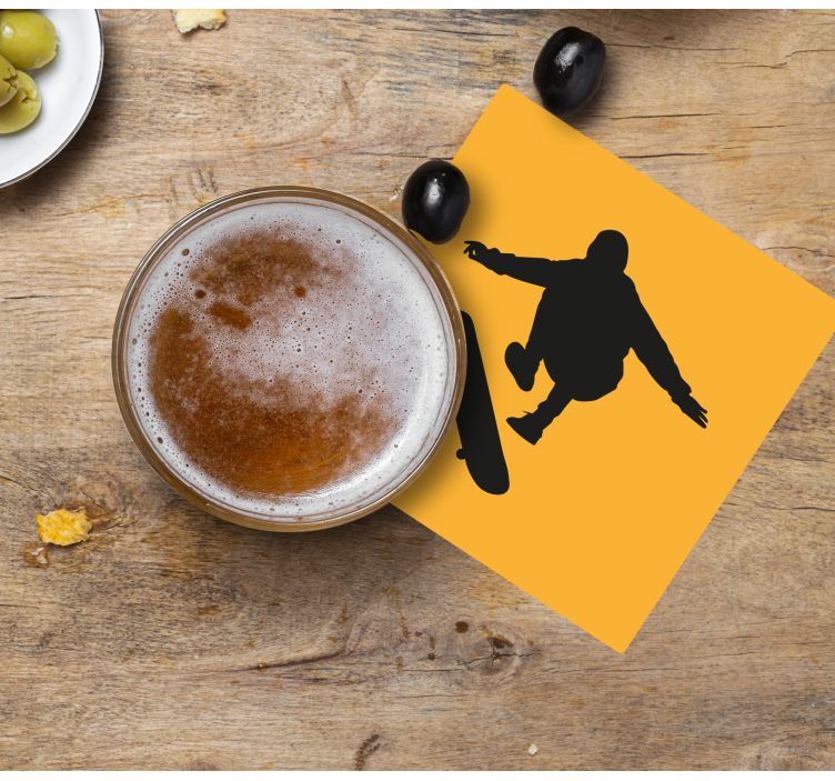 Posavasos vintage silueta de patinador - TenVinilo