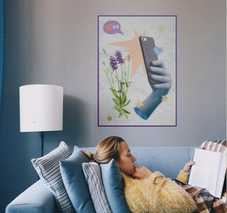 Póster color lavanda vida digital - TenVinilo