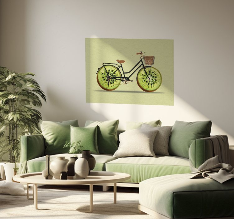 Poster decorativo bicicleta kiwi - TenVinilo