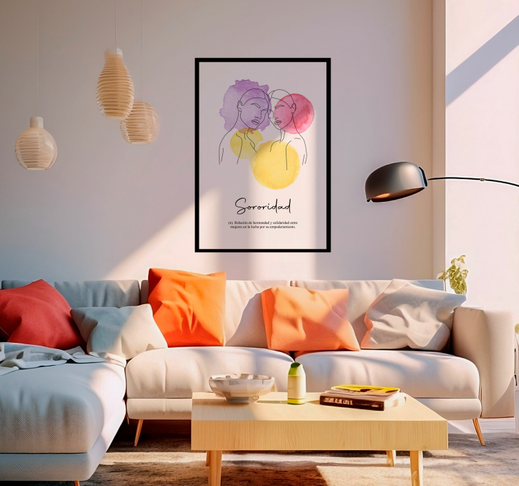 Póster salón definición de sororidad - TenVinilo