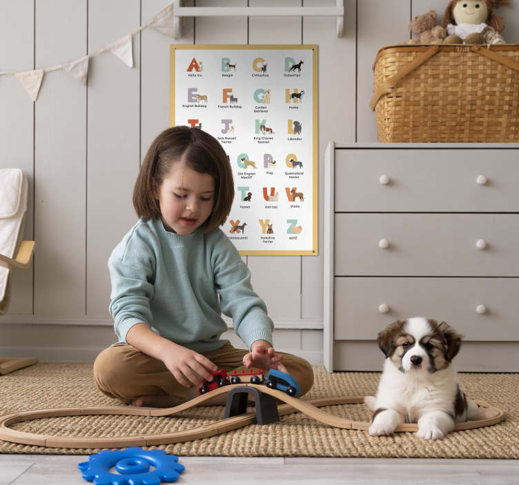 Poster razas de perro alfabéticamente - TenVinilo