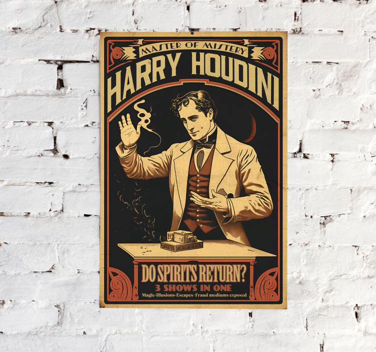 Poster vintage houdini - TenVinilo