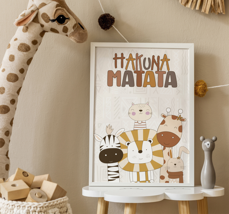 Poster habitación infantil hakuna matata - TenVinilo
