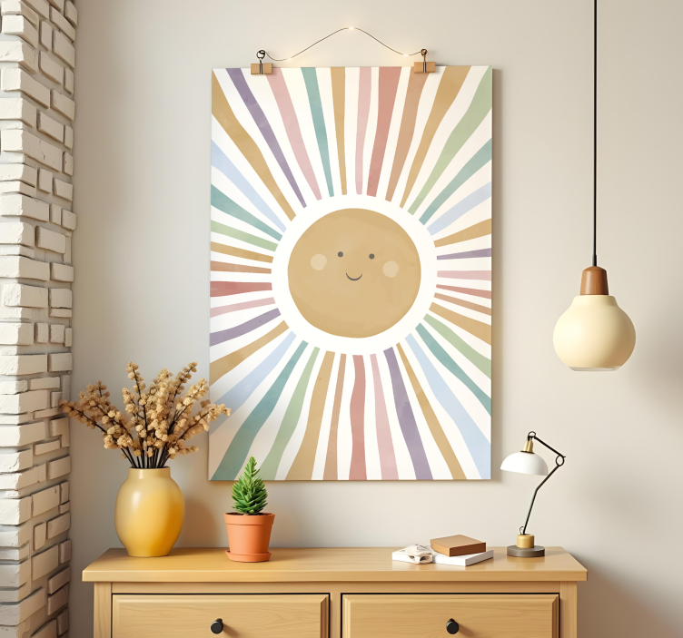 Poster habitación infantil sol feliz - TenVinilo