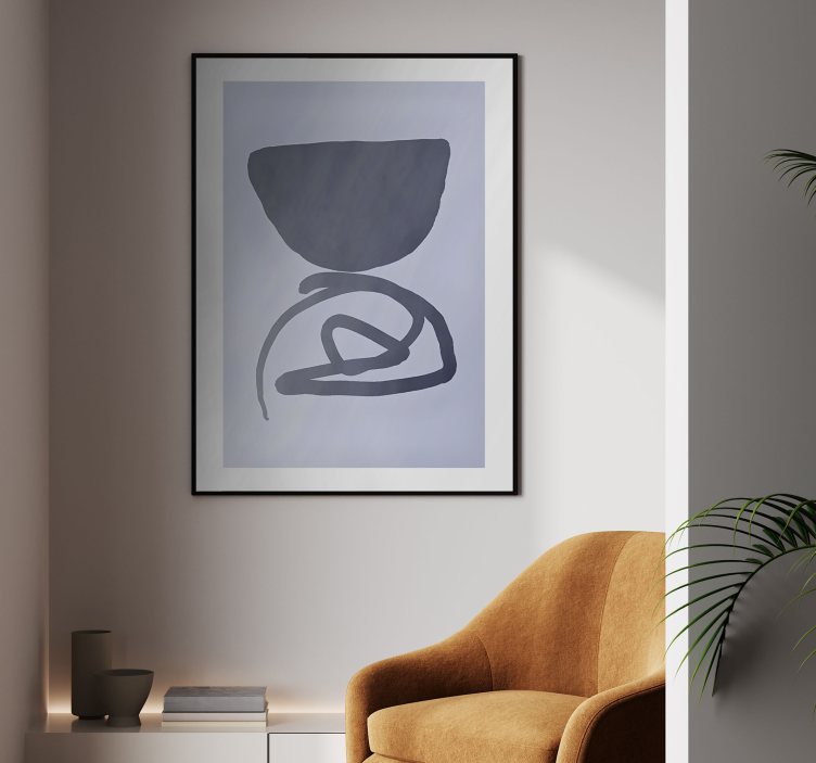 Lámina decorativa abstracta fondo morado - TenVinilo