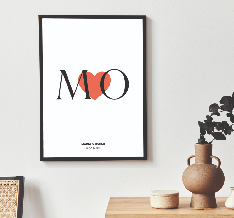 Poster con nombre amor personalizado - TenVinilo