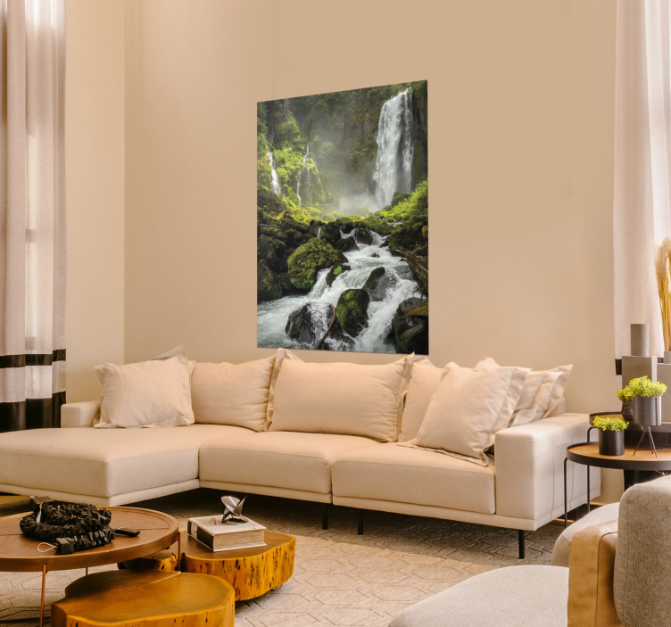 Poster de paisaje con cascada - TenVinilo