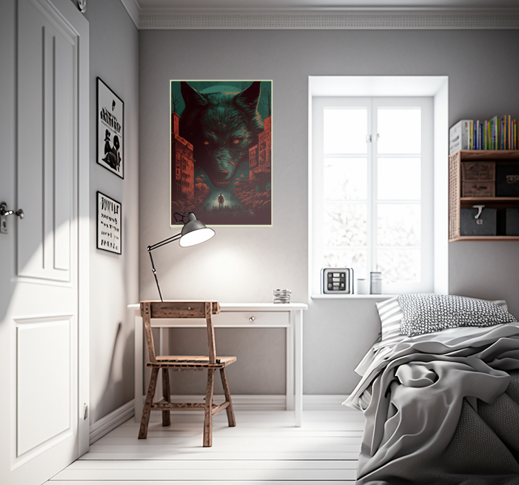 Póster de pelicula lobo terrorífico - TenVinilo