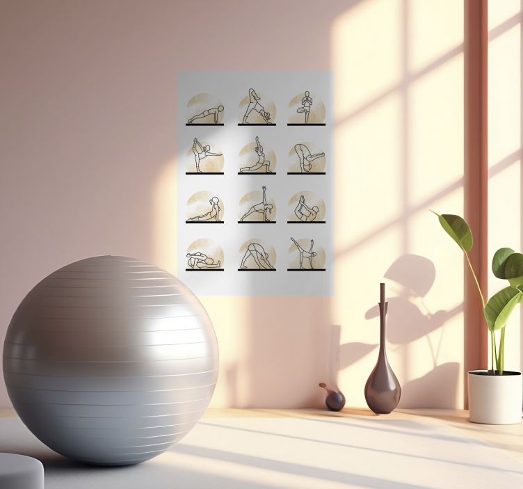 Poster las posturas de yoga - TenVinilo