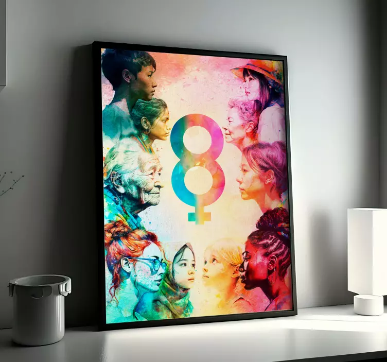 Lámina decorativa dia de la mujer - TenVinilo