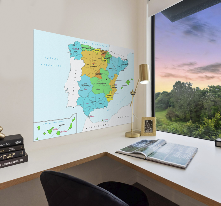 Poster Mapa Político España - TenVinilo