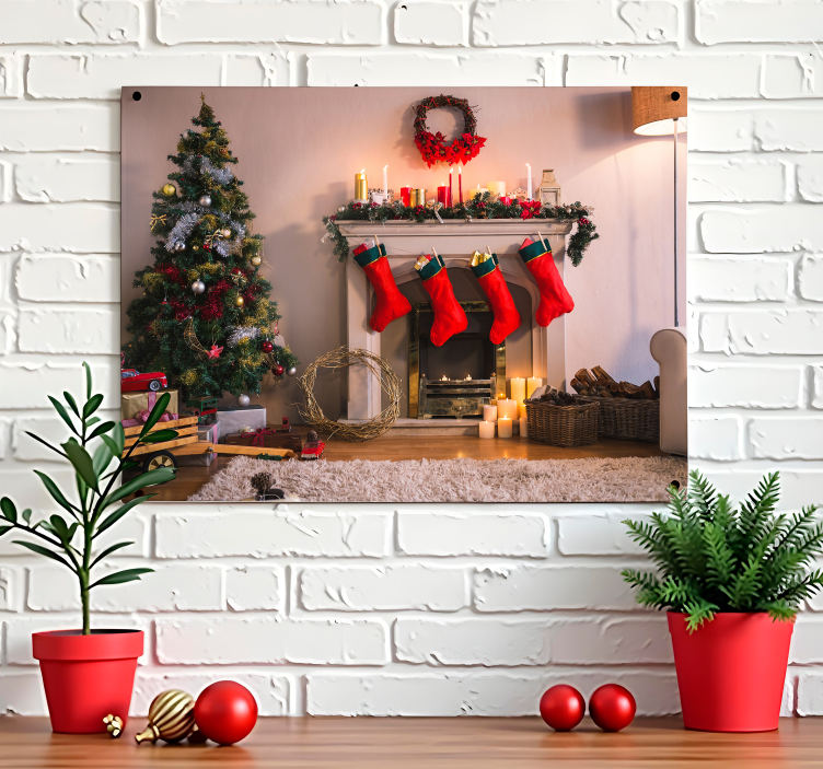 Poster de navidad ambiente acogedor - TenVinilo