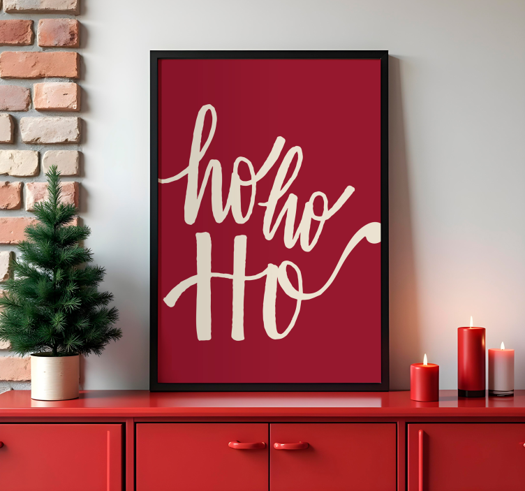 Poster de navidad ho ho ho - TenVinilo