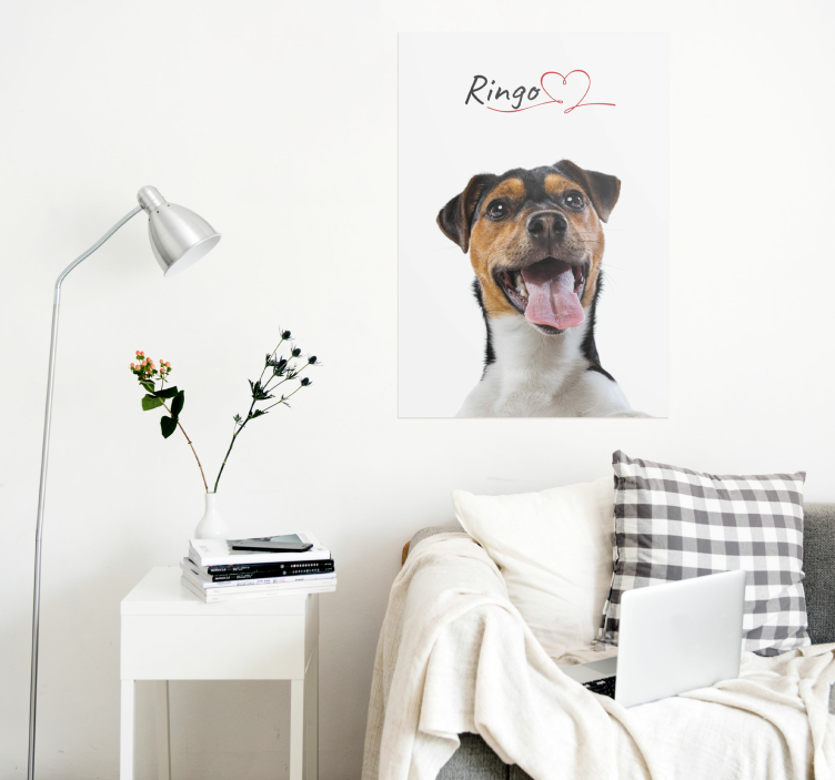 Poster perros amor personalizado - TenVinilo