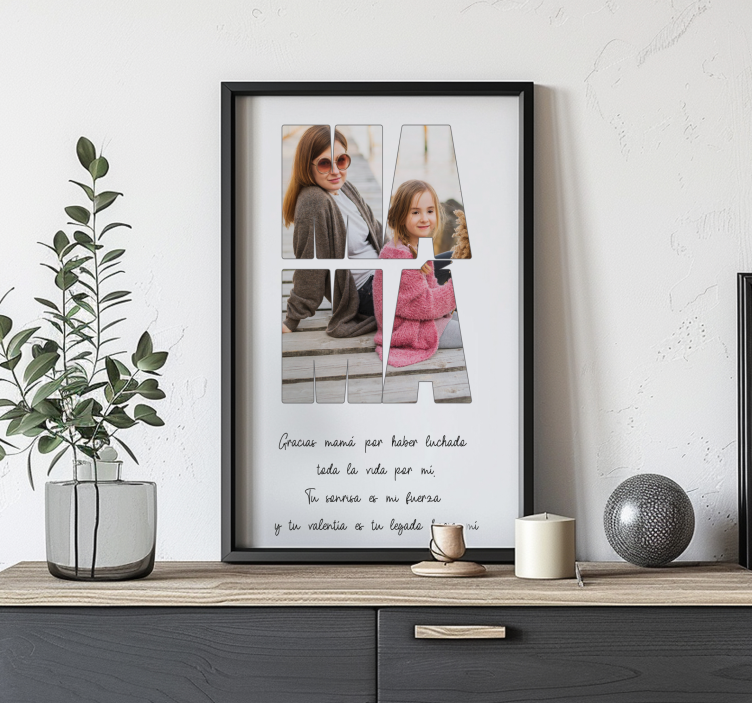 Poster para salón gracias mama - TenVinilo