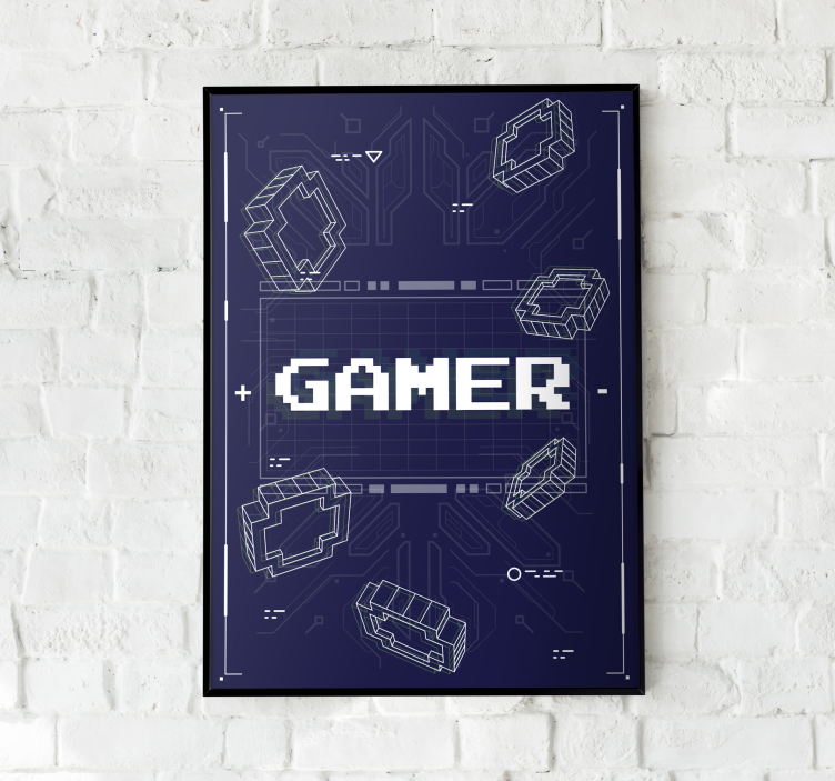 Poster videojuego jugador retro - TenVinilo