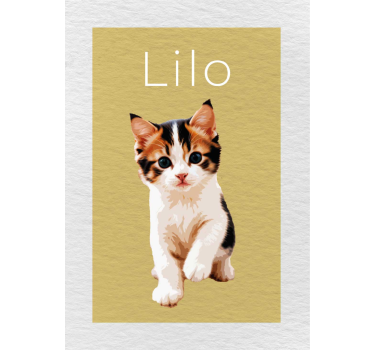 Poster animales efecto de dibujo personalizado - TenVinilo