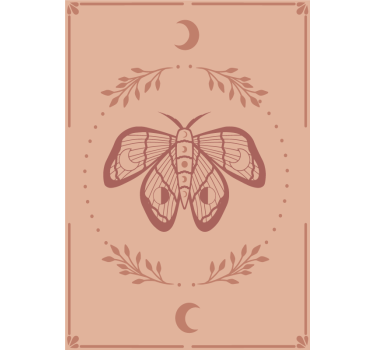 Póster de estilo boho con mariposa - TenVinilo