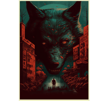 Póster de pelicula lobo terrorífico - TenVinilo