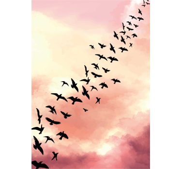 Poster salón pájaros volando - TenVinilo