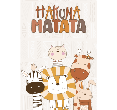 Poster habitación infantil hakuna matata - TenVinilo