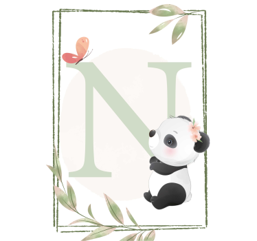 Lámina decorativa panda personalizable - TenVinilo