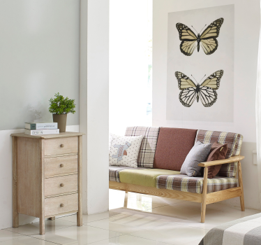 Poster vintage con mariposas - TenVinilo